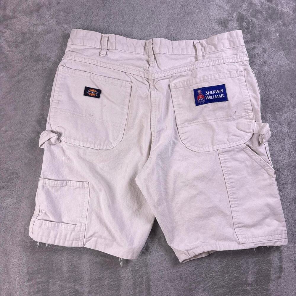 Dickies Sherwin-Williams Painter Cutoff Shorts Men’s 32 White Distressed